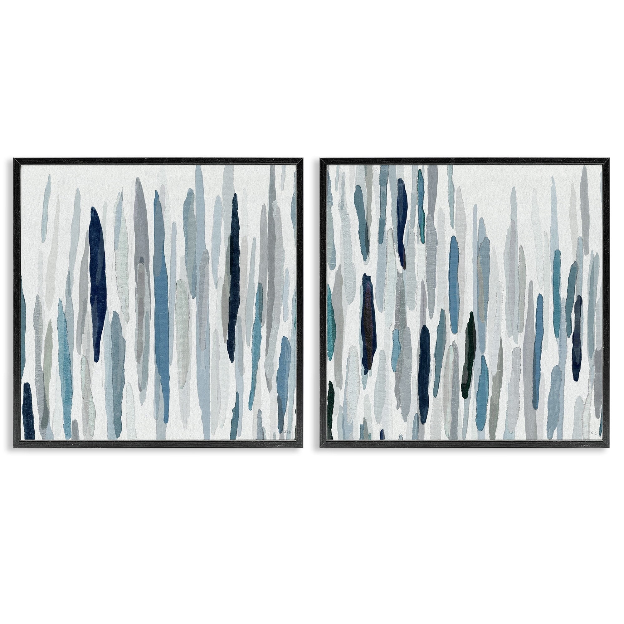 Stupell Industries Abstract Brushed Rainfall Contemporary Modern Painting ,12 x 12, Design by Sn Jill