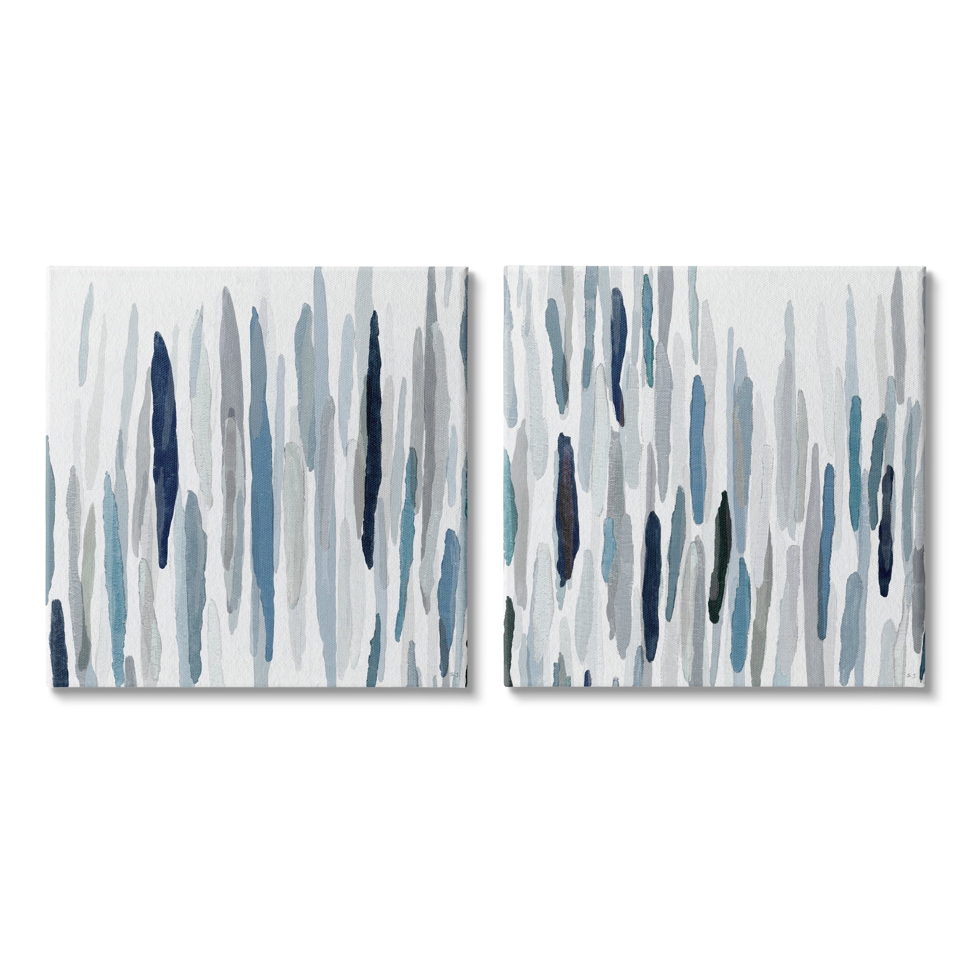 Stupell Industries Abstract Brushed Rainfall Contemporary Modern Painting ,17 x 17, Design by Sn Jill