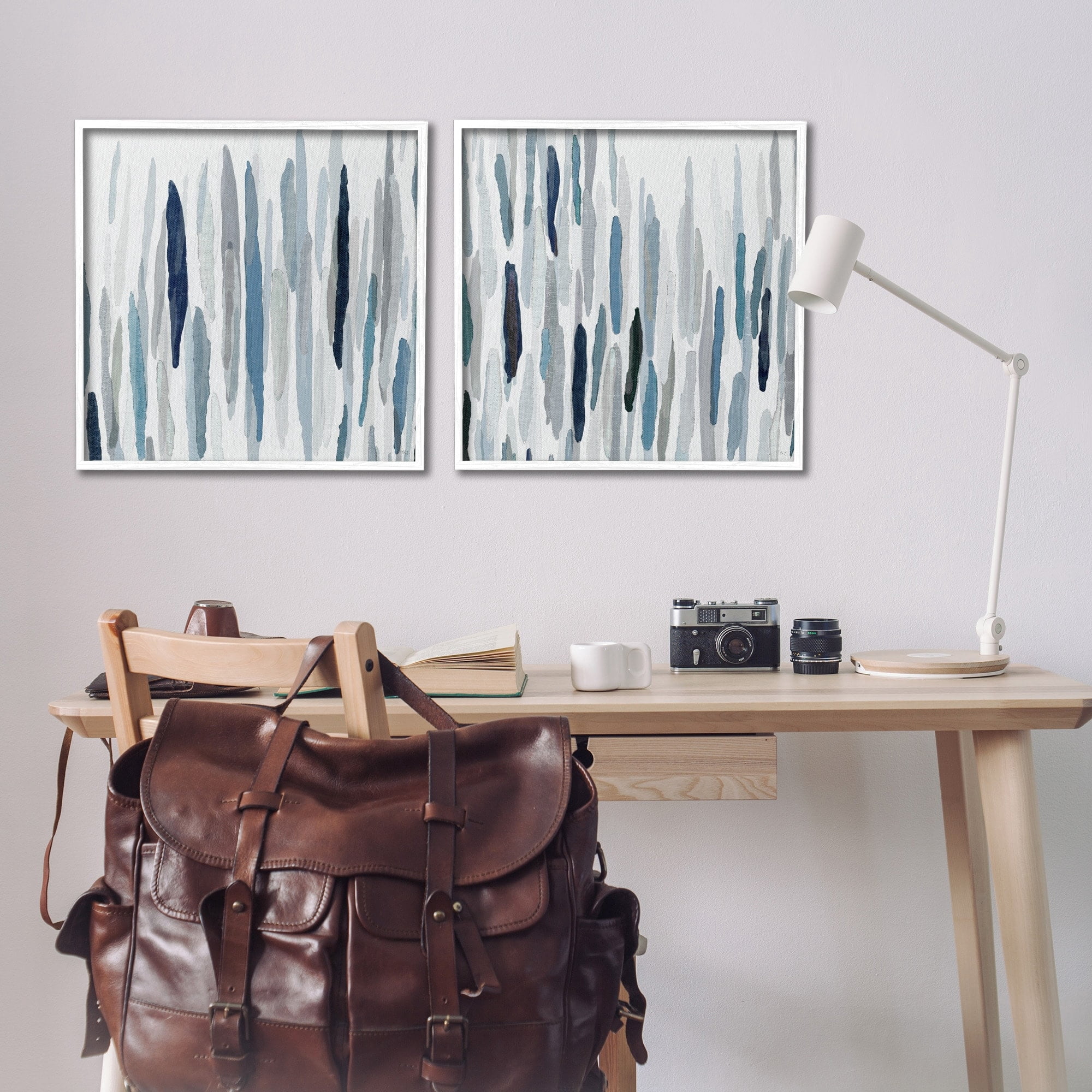 Stupell Industries Abstract Brushed Rainfall Contemporary Modern Painting ,24 x 24, Design by Sn Jill