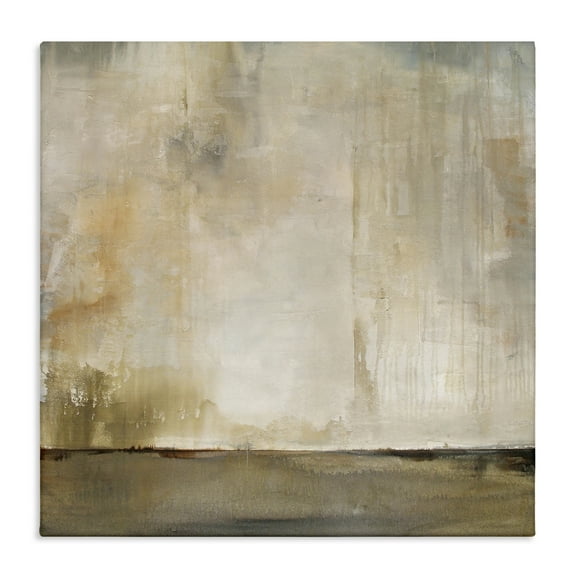 Stupell Industries Abstract Brushed Rustic Abstract Painting Wrapped Canvas Art Print Wall Art, 17 x 17