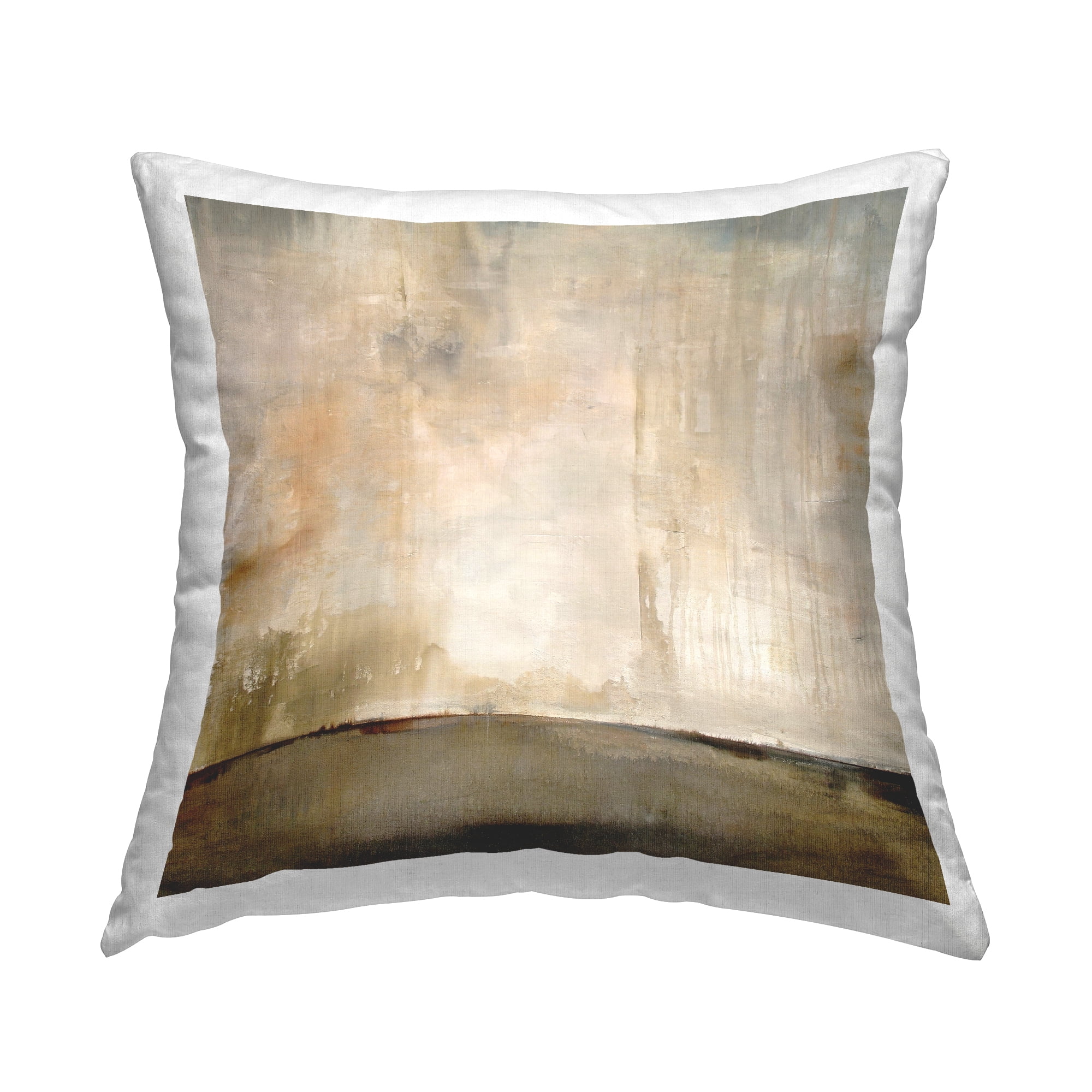 Stupell Industries Abstract Brushed Rustic Decorative Printed Throw Pillow Design by Karen Hale.