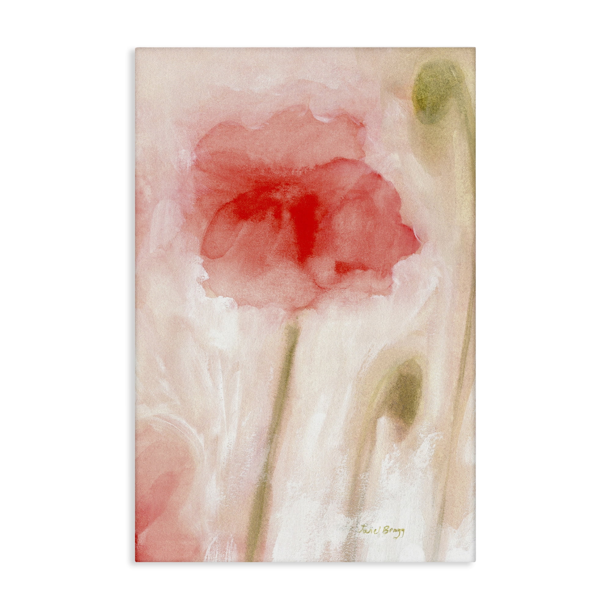 Stupell Industries Abstract Budding Flower Botanical & Floral Painting Gallery Wrapped Canvas Art Print Wall Art, 20 x 30