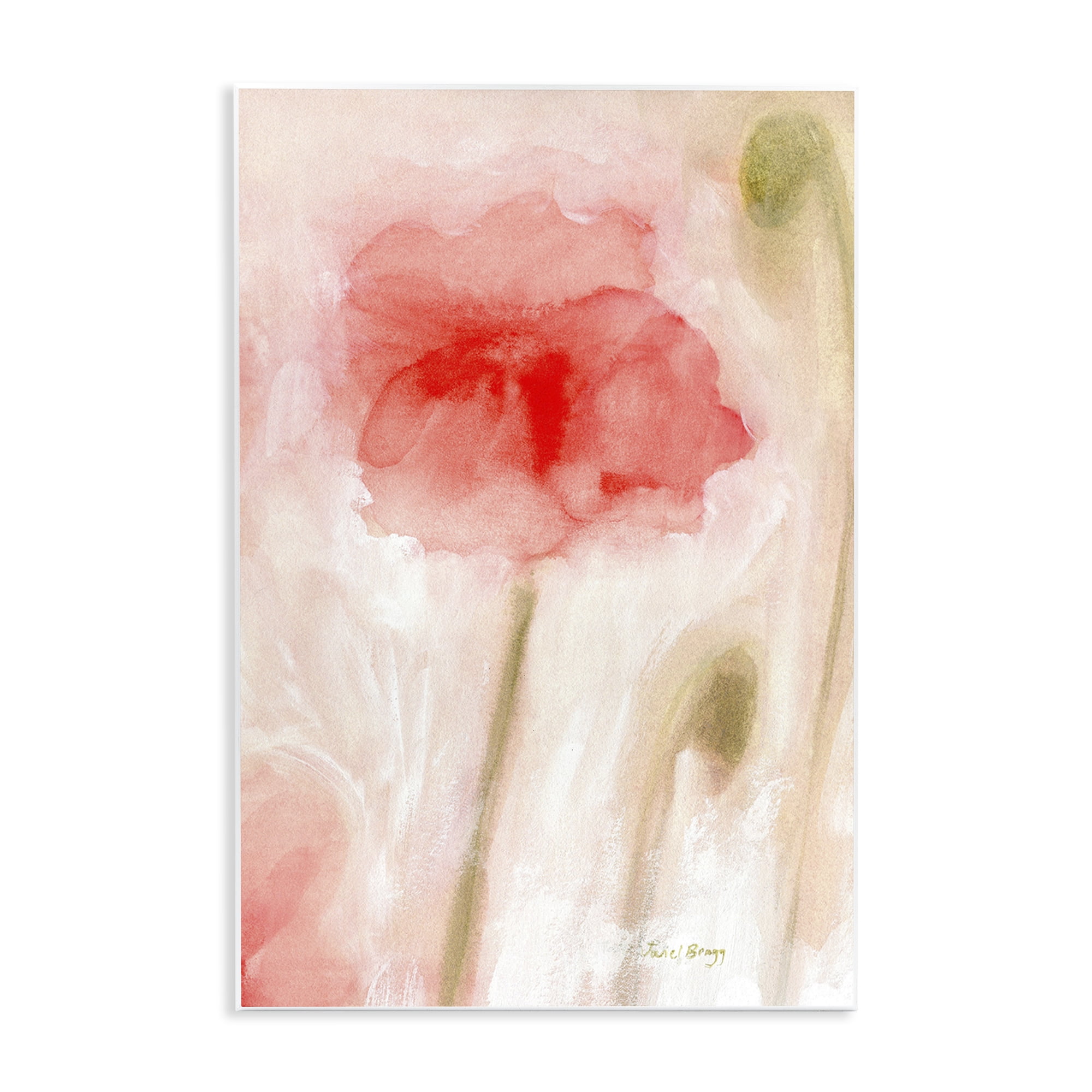 Stupell Industries Abstract Budding Flower Botanical & Floral Painting Unframed Art Print Wall Art, 10 x 15
