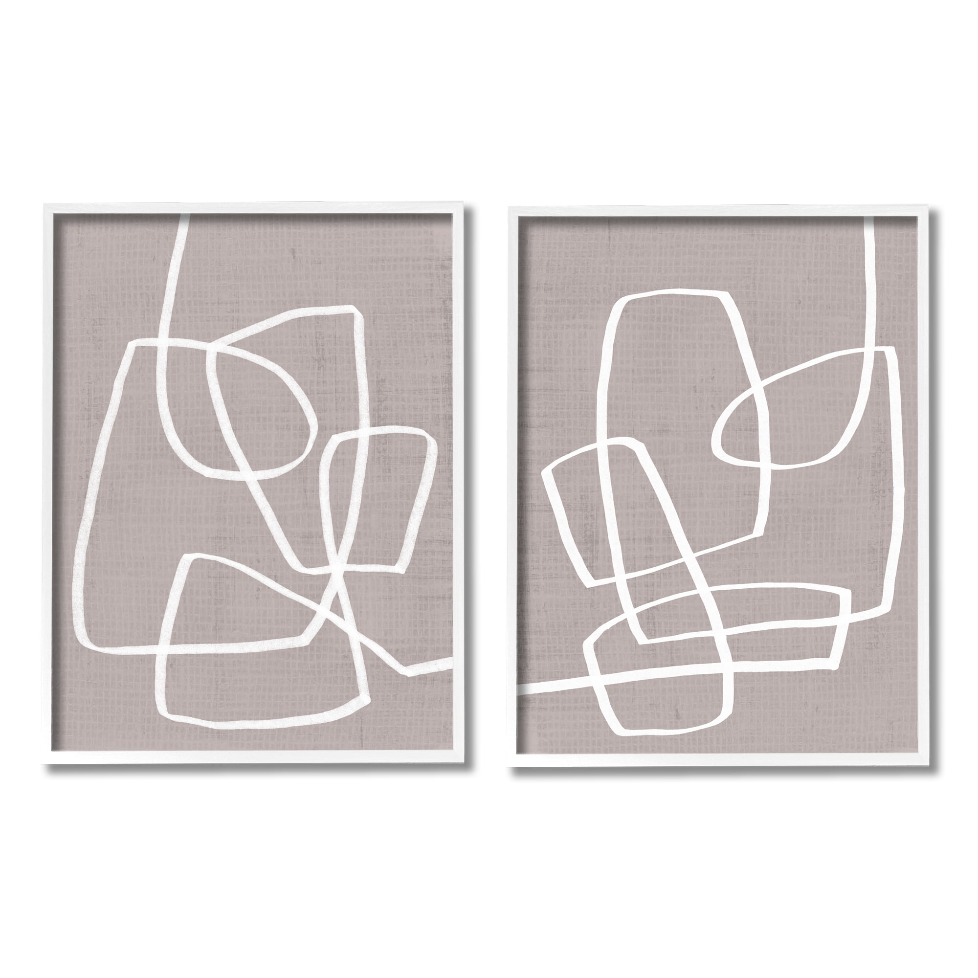 Stupell Industries Abstract Busy Line Minimal Boho Design Brown White, 11 x 14,Design by June Erica Vess