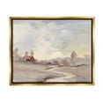 thumbnail image 1 of Stupell Industries Abstract Cabin Landscape Nature Painting Gold Floater Framed Art Print Wall Art, 31 x 25, 1 of 9