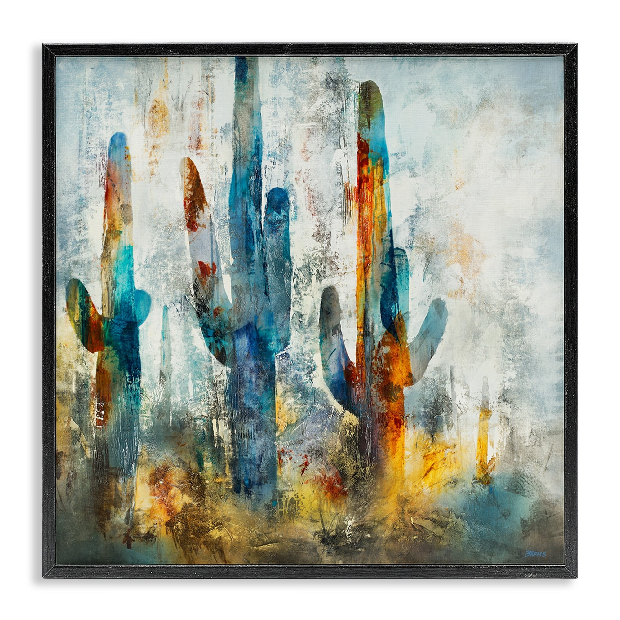 Stupell Industries Abstract Cacti Silhouettes Vibrant Succulent Colors Design by Scott Brems
