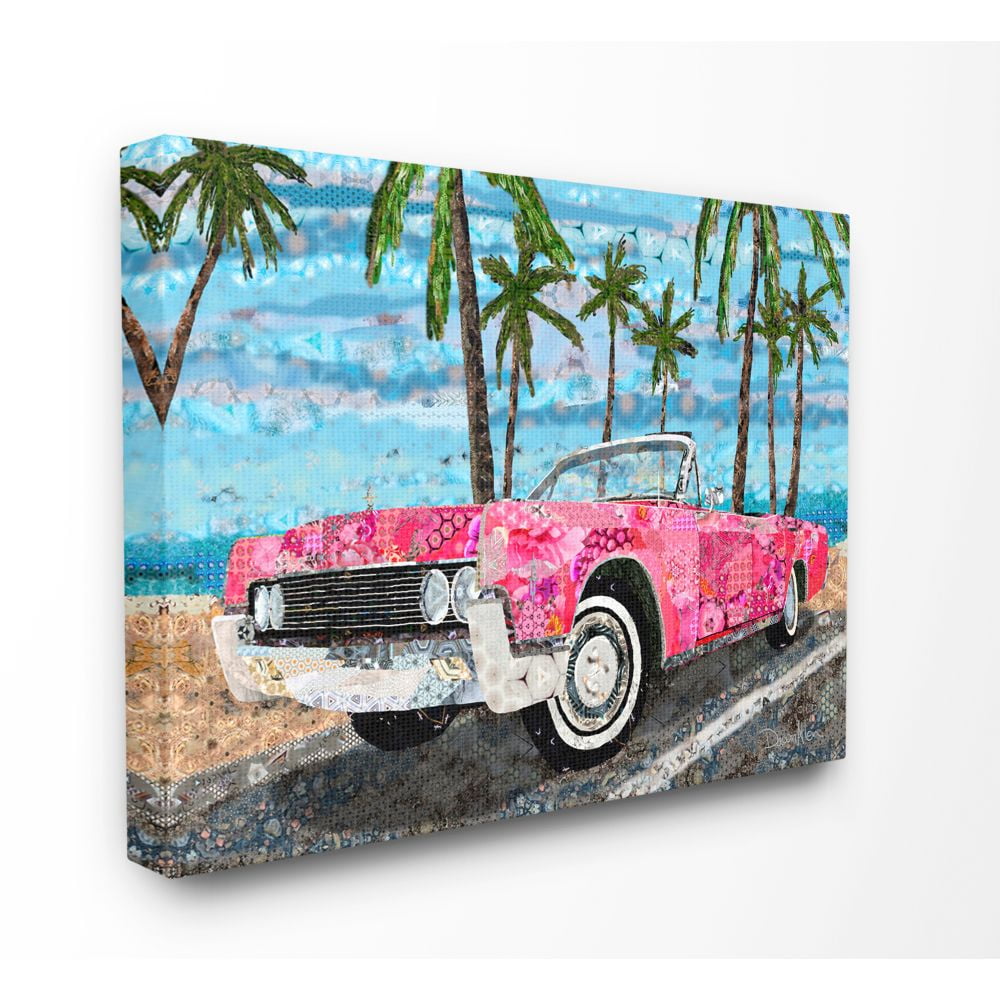 Stupell Industries Abstract Car Collage Modern Design Canvas Wall Art by Dawn Allen