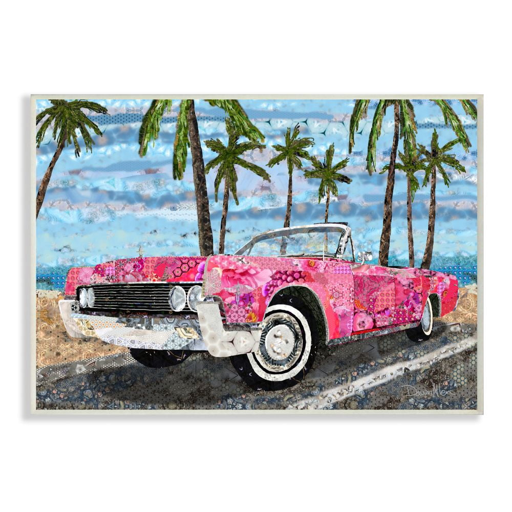 Stupell Industries Abstract Car Collage Modern Design Wall Plaque Art by Dawn Allen