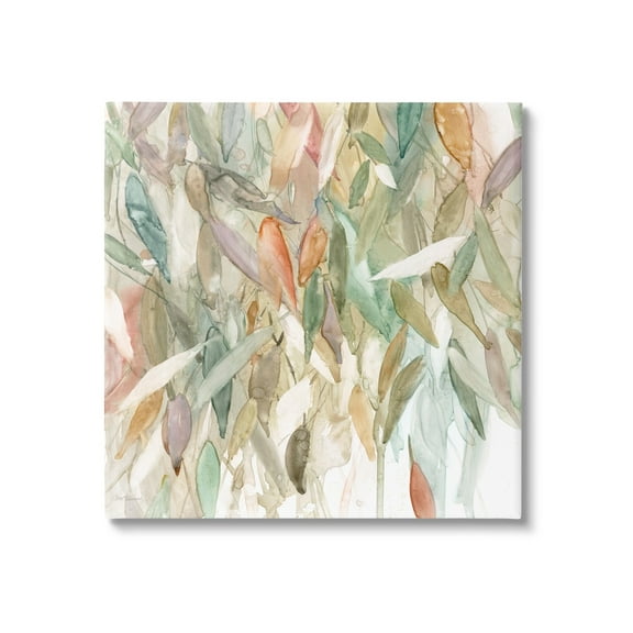 Stupell Industries Abstract Cascading Tree Leaves Autumnal Blooming Foliage Canvas Wall Art, 17 x 17, Design by Carol Robinson