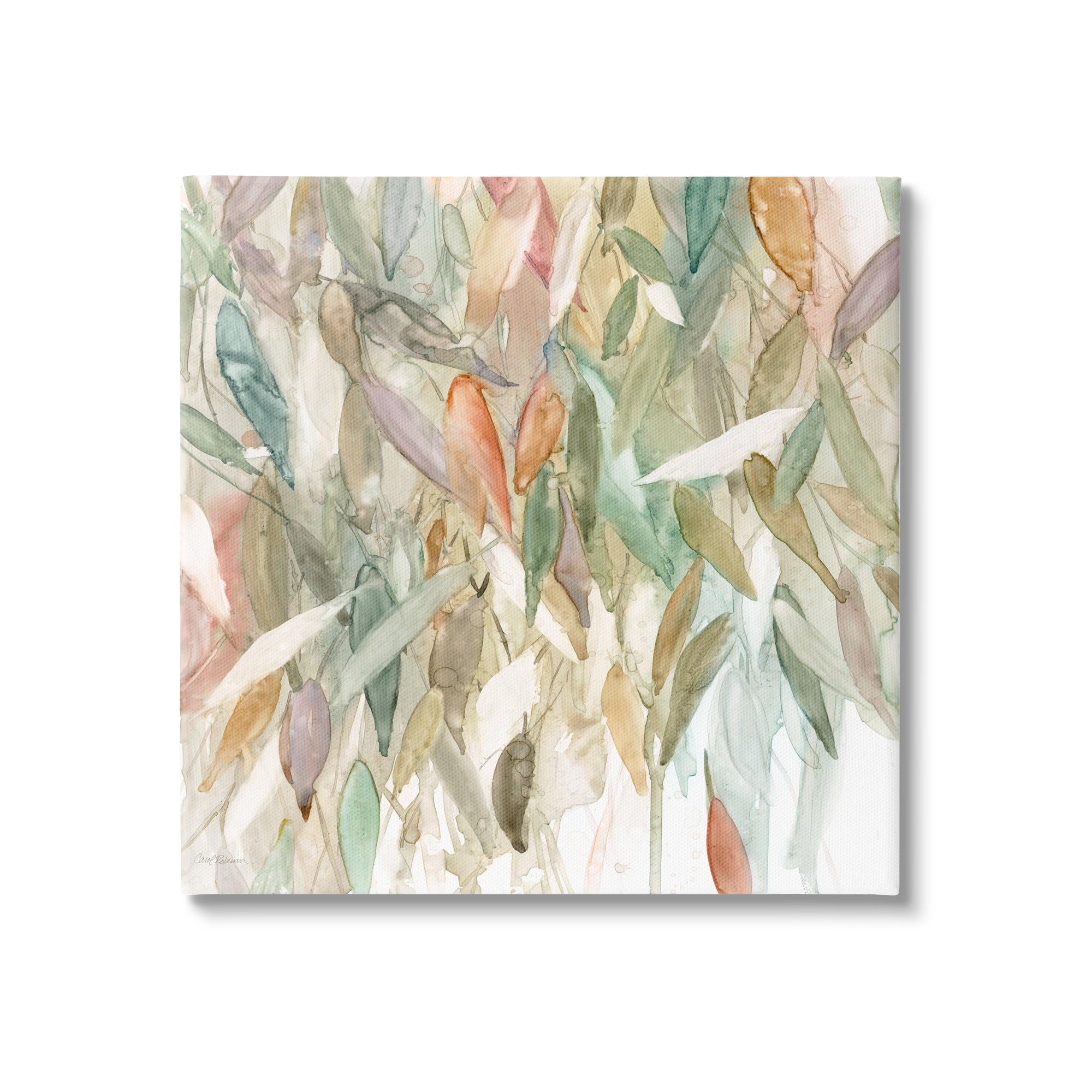 Autumnal Blooming Foliage Abstract Canvas Wall Art, 30" x 30"
