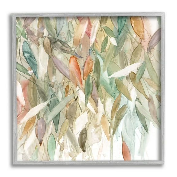 Stupell Industries Abstract Cascading Tree Leaves Autumnal Blooming Foliage Framed Wall Art, 24 x 24, Design by Carol Robinson