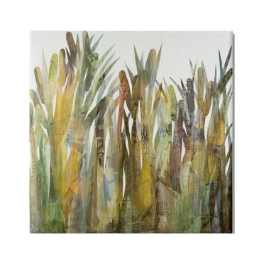 Stupell Industries Abstract Cattails Grass Collage Neutral Tones, 30 x 30, Design by Ruth Fromstein
