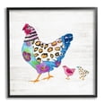 thumbnail image 1 of Stupell Industries Abstract Chicken Walk Whimsical Patterned Farm Animal, 12 x 12, Design by Janet Tava, 1 of 5