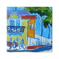Stupell Industries Abstract City Corner Modern Style Town Buildings Painting Gallery Wrapped Canvas Print Wall Art, Design by Ben Mann