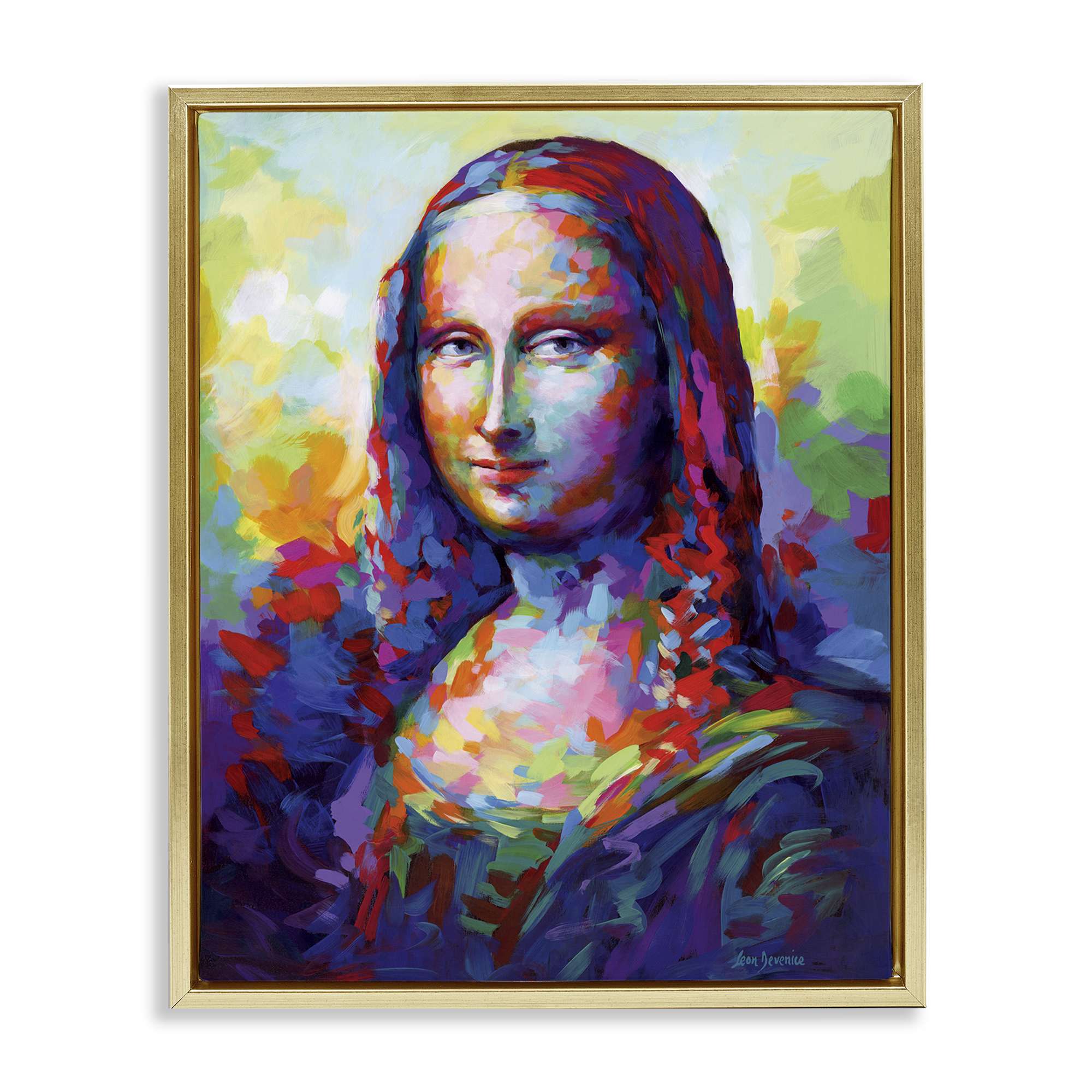 Stupell Industries Abstract Classic Painting Novelty Painting Gold Floater Framed Art Print Wall Art, 25 x 31