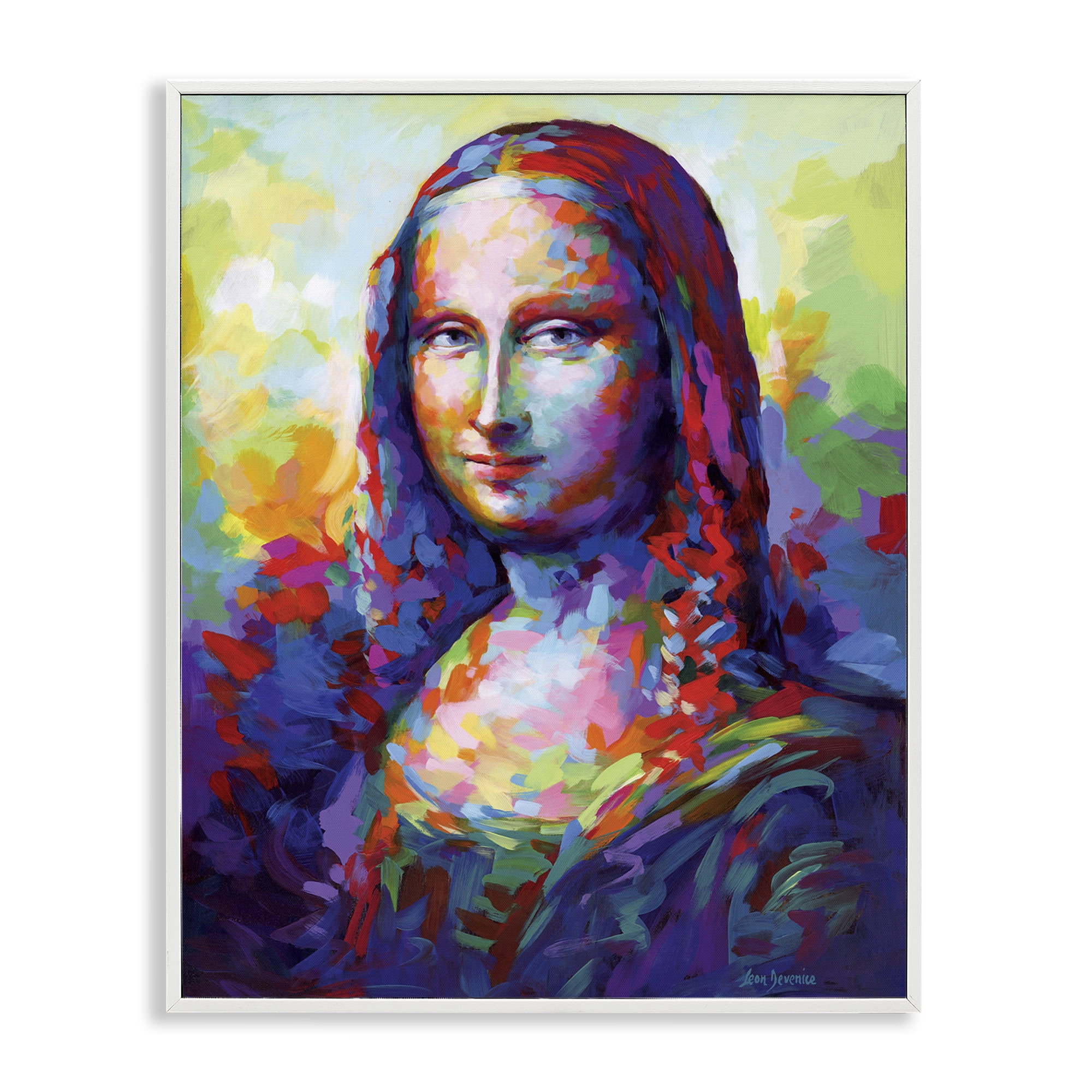 Stupell Industries Abstract Classic Painting Novelty Painting White Framed Art Print Wall Art, 11 x 14