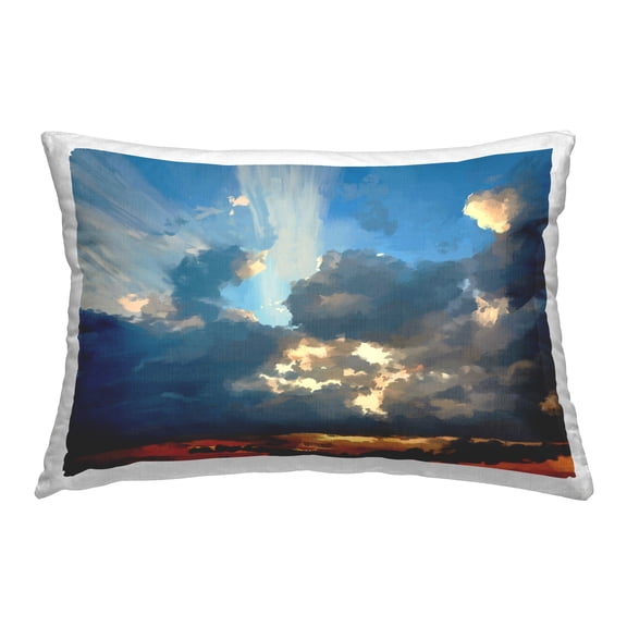 Stupell Industries Abstract Clouded Sun Rays Decorative Printed Throw Pillow Design by Emily Kalina