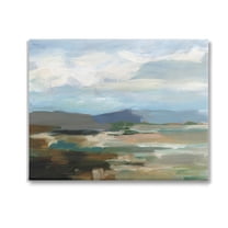 Stupell Industries Abstract Cloudy Mountains Landscape Painting Gallery Wrapped Canvas Art Print Wall Art, 20 x 16