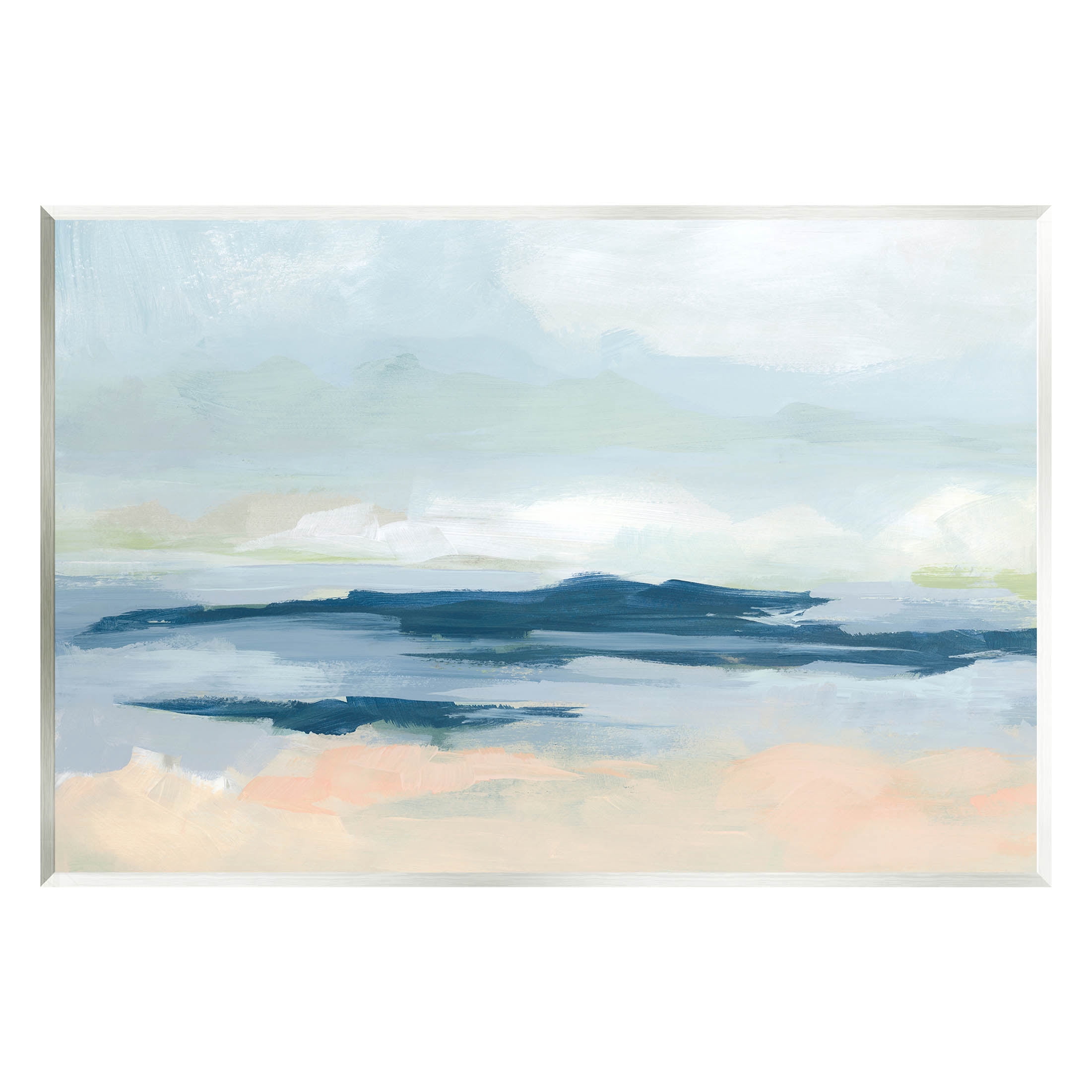 Stupell Industries Abstract Cloudy Ocean Landscape Painting Unframed Art Print Wall Art, Design by June Erica Vess