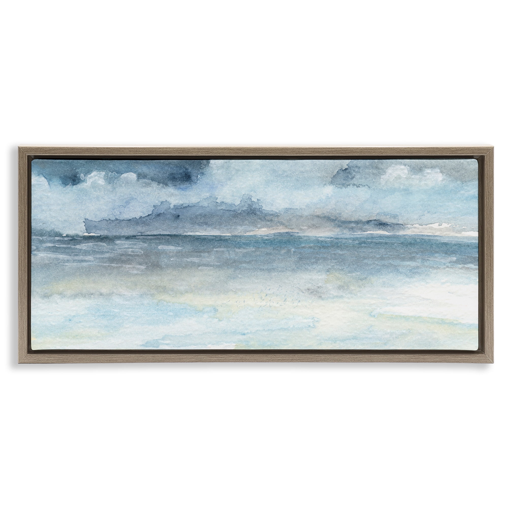 Stupell Industries Abstract Cloudy Ocean Waves Nature Painting Brown