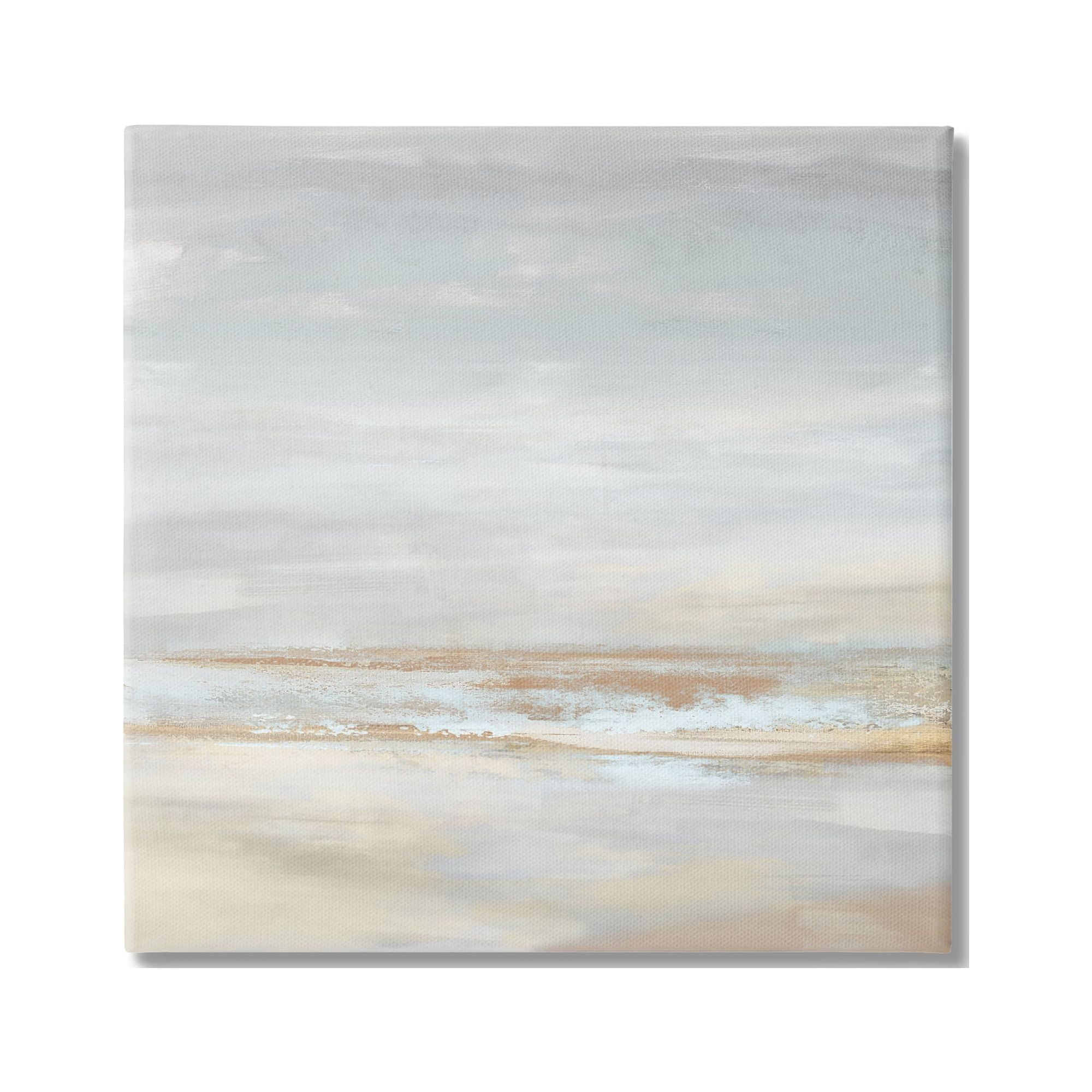 Stupell Industries Abstract Coastline Painting Landscape Painting Gallery Wrapped Canvas Art Print Wall Art, 36 x 36