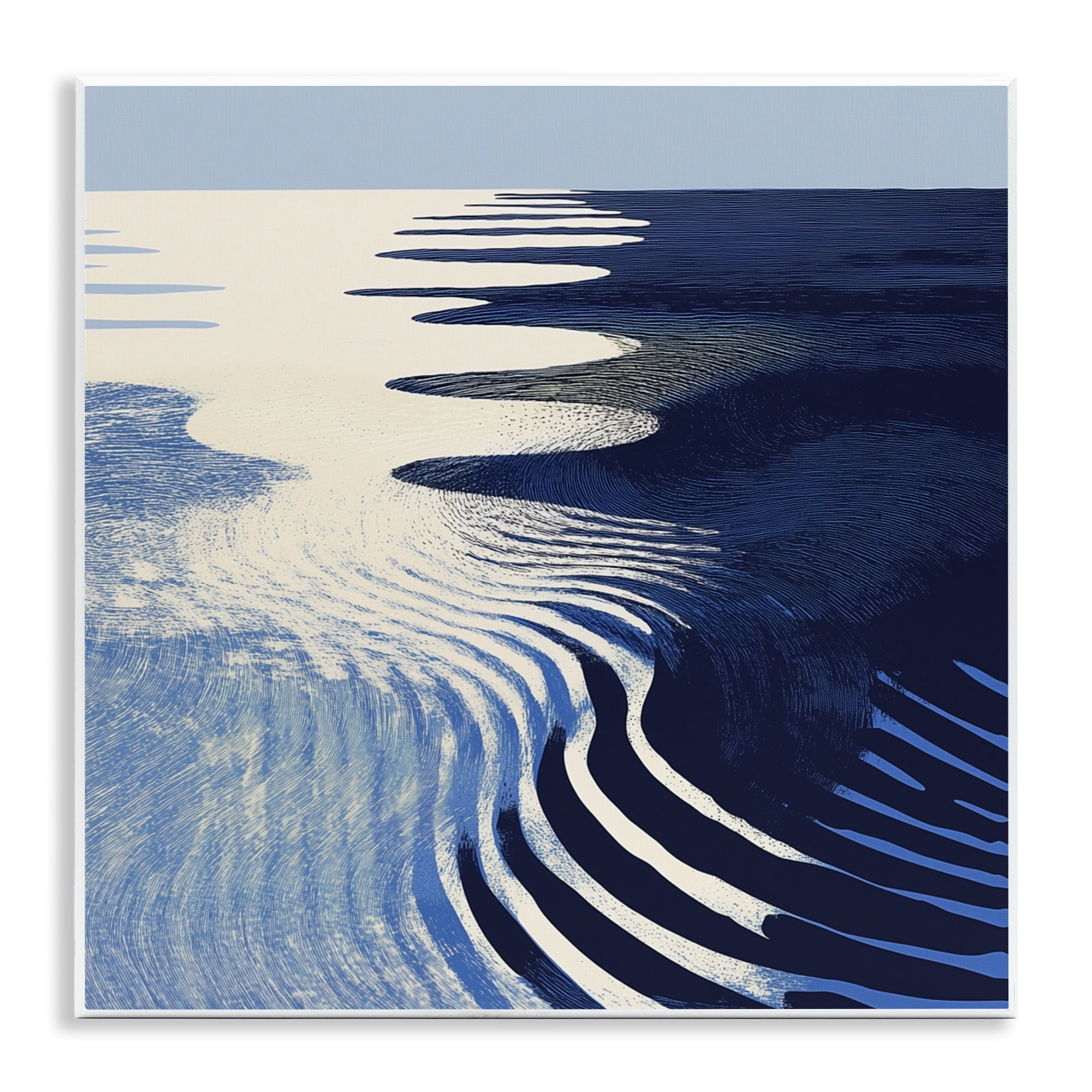 Stupell Industries Abstract Cobalt Ripples Wall Plaque Art, design by Walker Noble