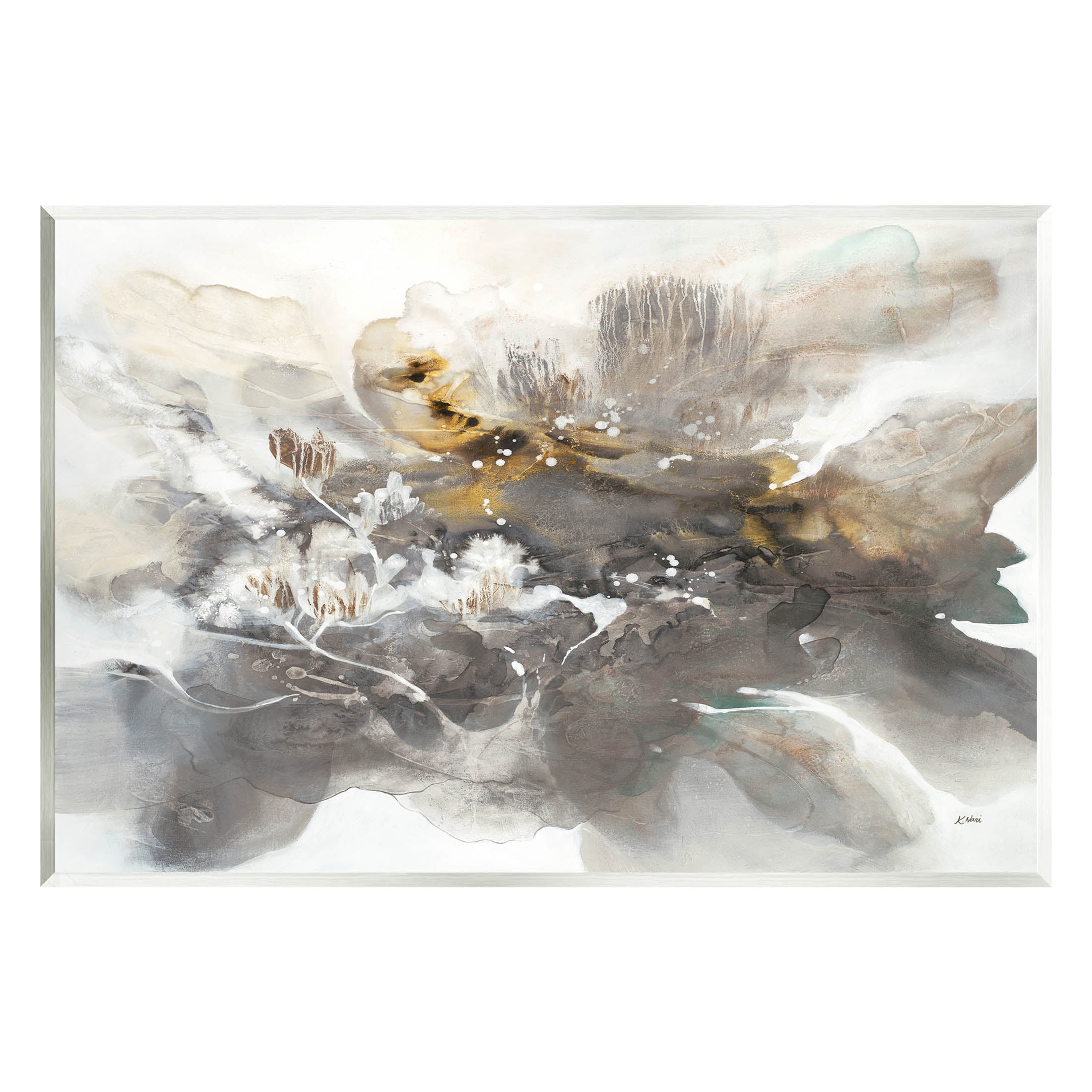 Stupell Industries Abstract Collage Botanical Detail Painting Unframed Art Print Wall Art, Design by K. Nari