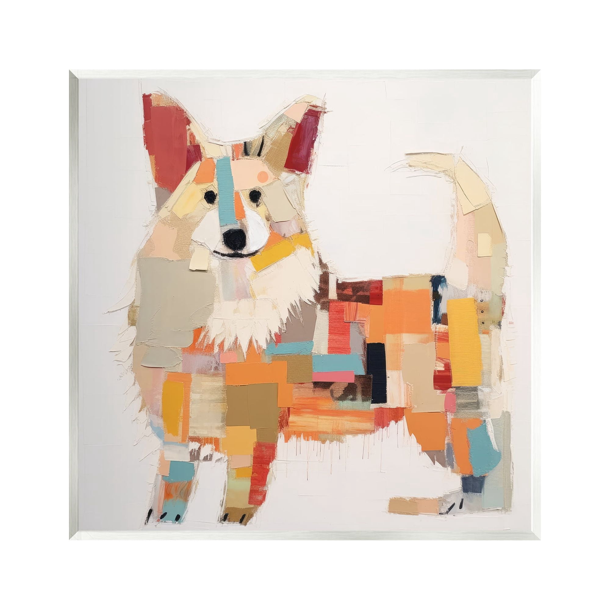 Stupell Industries Abstract Collie Dog Animals & Insects Painting Unframed Art Print Wall Art, 12 x 12