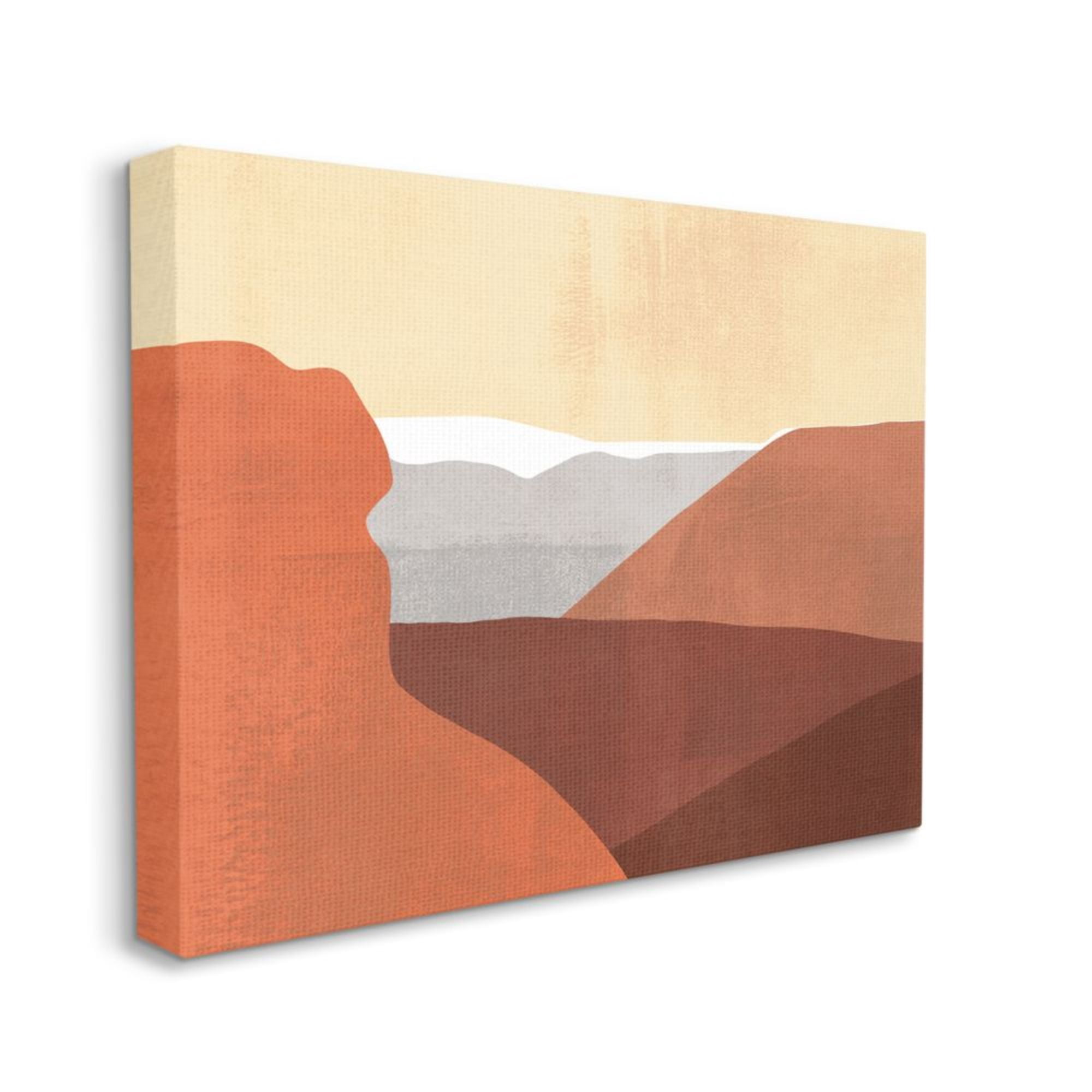 Stupell Industries Abstract Color Block Brown Canyon Landscape Design by Victoria Borges, 30" x 40"