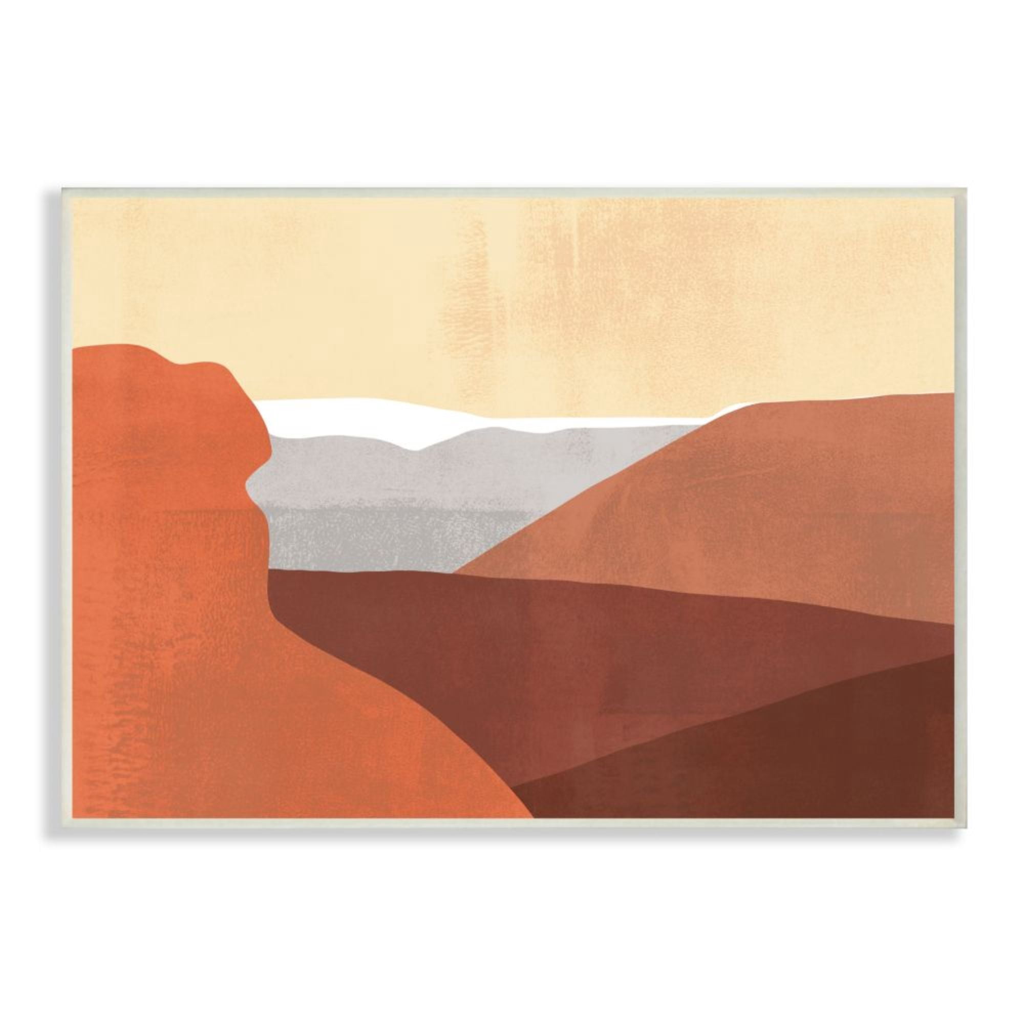 Stupell Industries Abstract Color Block Brown Canyon Landscape Design by Victoria Borges