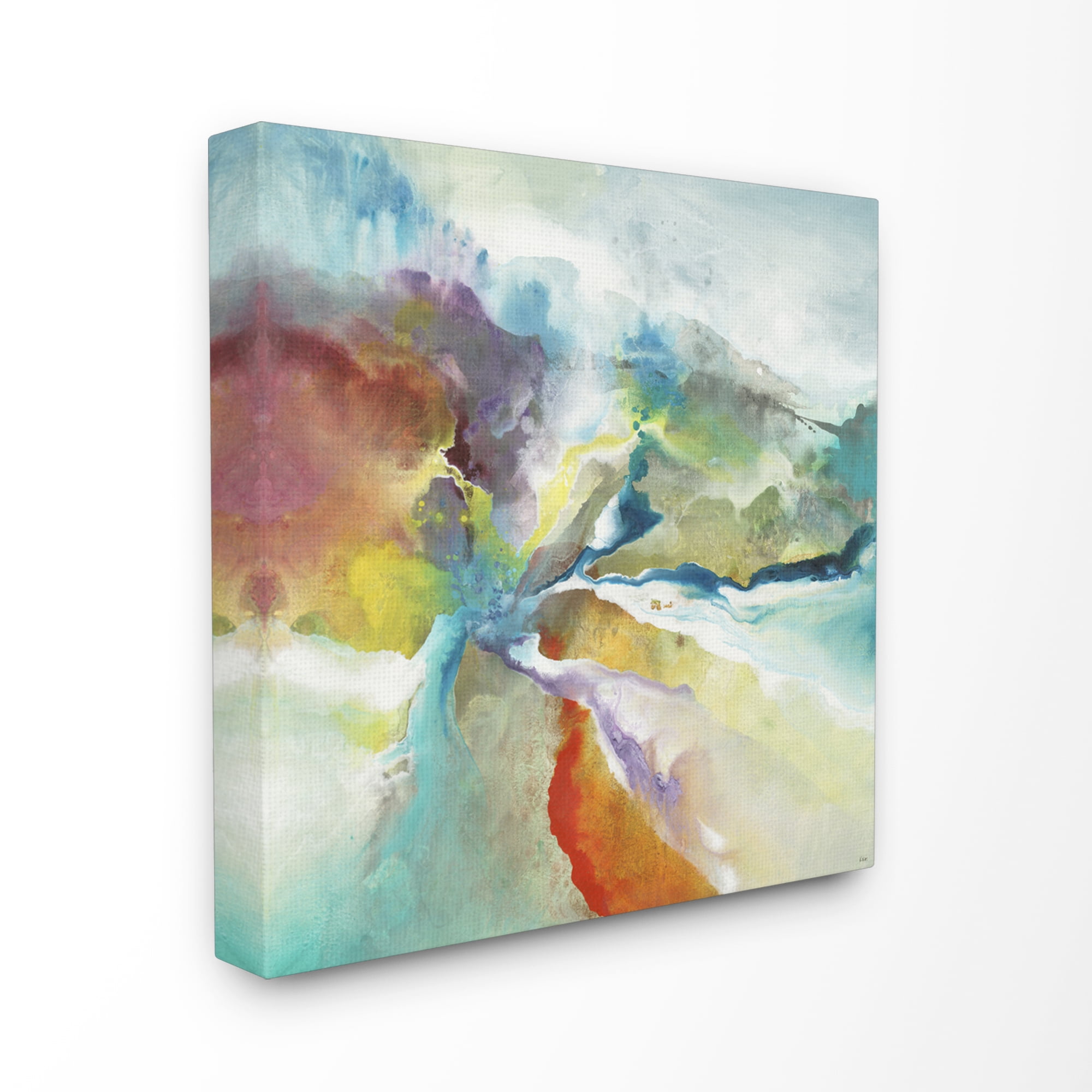 Stupell Industries Abstract Color Landscape Painting Canvas Wall Art, 24 x 24, byThird and Wall