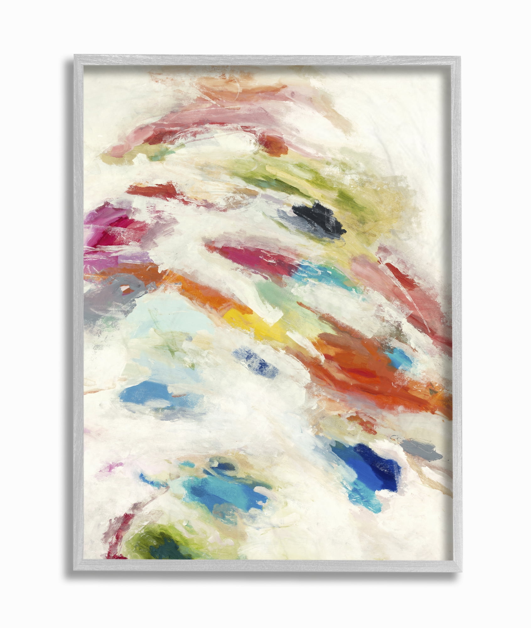 Stupell Industries Abstract Color Movement Textured Painting Framed Wall Art by Third and Wall