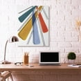 thumbnail image 1 of Stupell Industries Abstract Color Rays Yellow Blue Red Design Canvas Wall Art by Daphne Polselli, 1 of 5