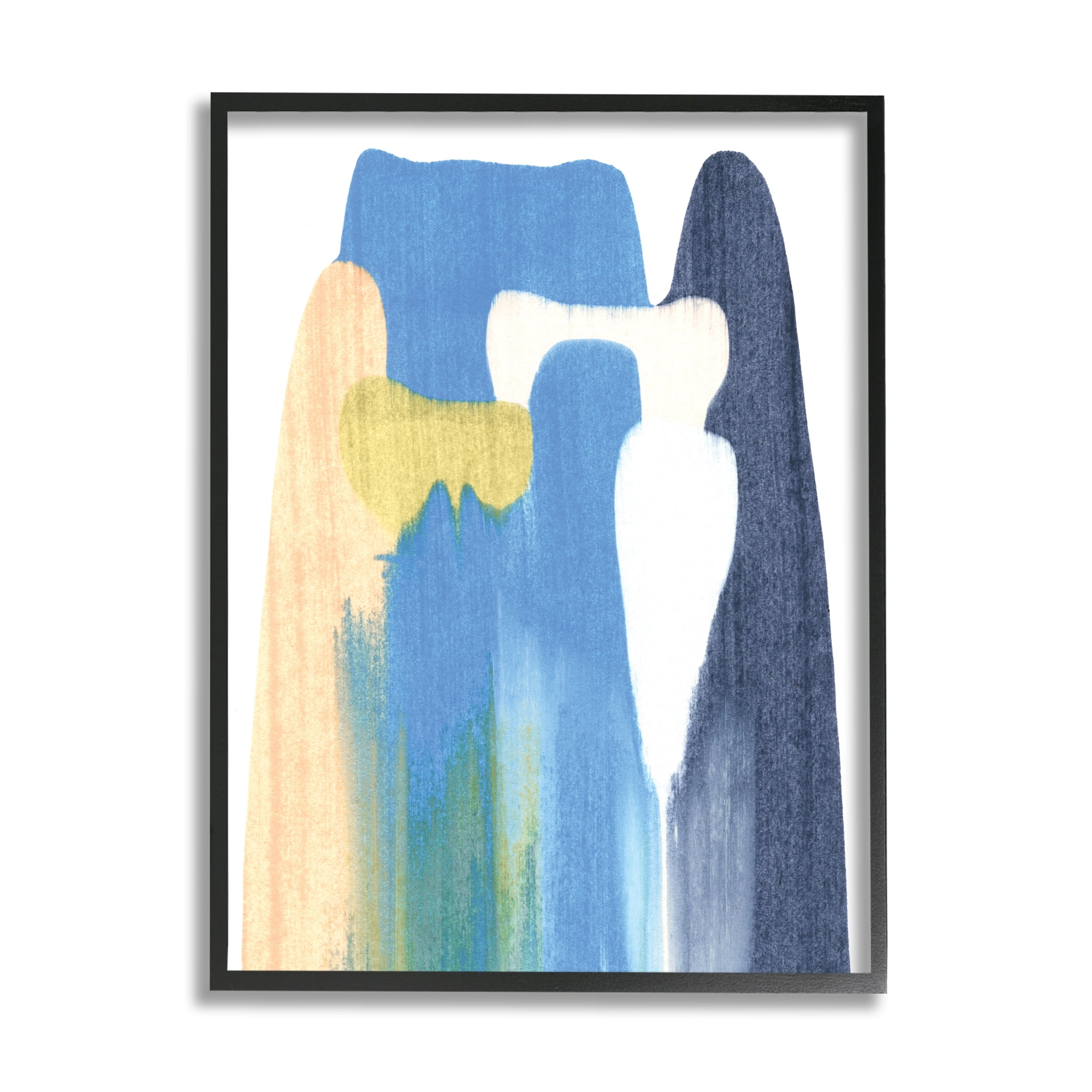 Stupell Industries Abstract Colorful Landslide Blue Beige Falling Movement, 11 x 14, Designed by Emma Caroline