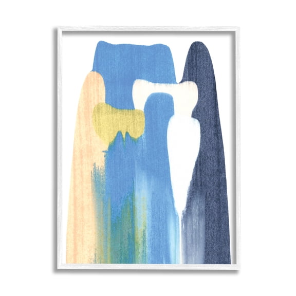 Stupell Industries Abstract Colorful Landslide Blue Beige Falling Movement, 16 x 20, Designed by Emma Caroline