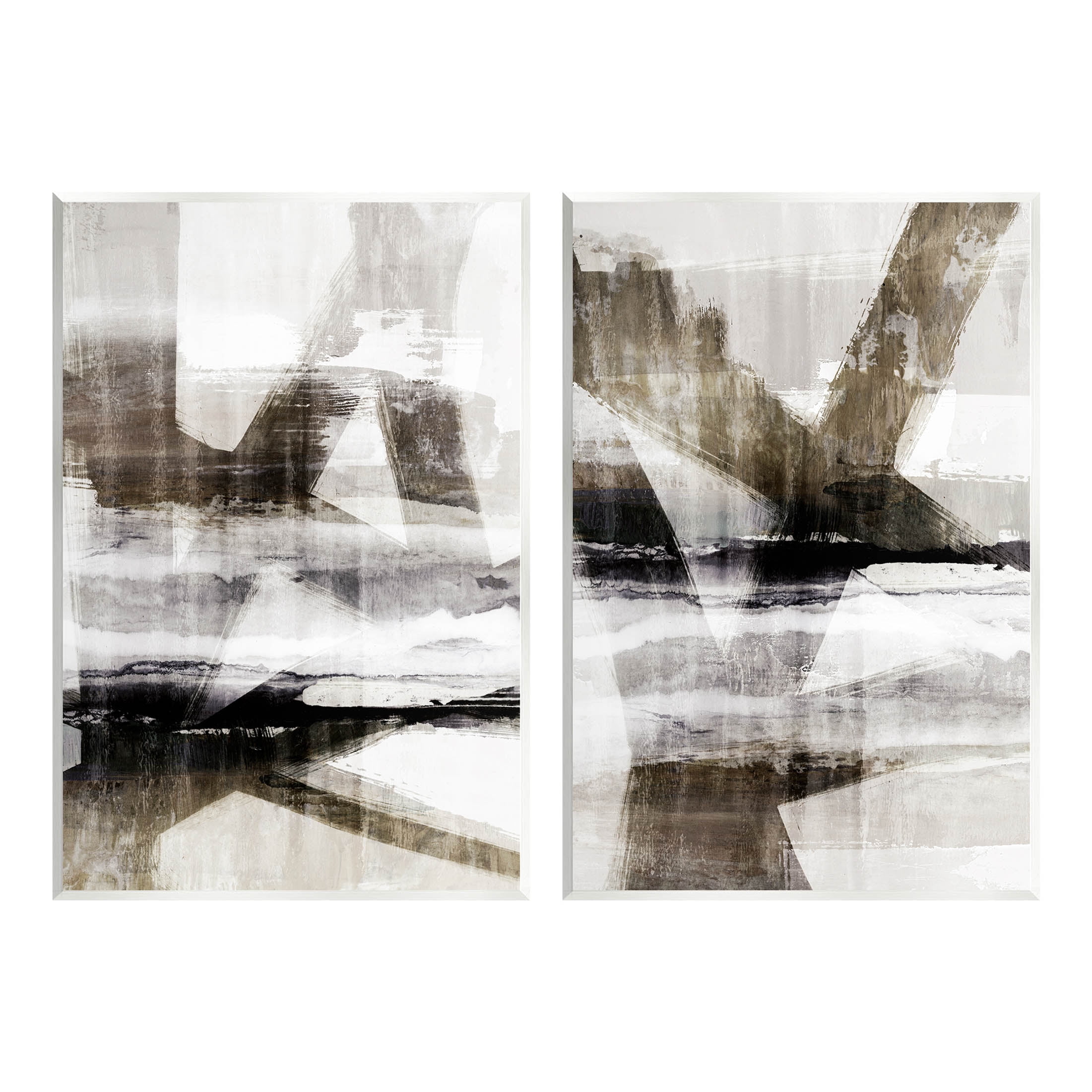 Stupell Industries Abstract Composition Urban Complex Graphic Art Unframed Art Print Wall Art, Set of 2, Design by Nina Blue