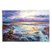 Stupell Industries Abstract Contemplation by the Sea Nature Painting Unframed Art Print Wall Art, 15 x 10