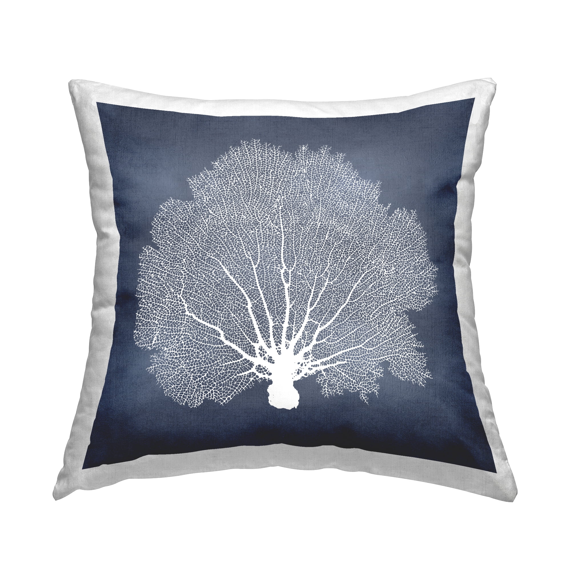 Stupell Industries Abstract Coral Sea Vegetation Printed Throw Pillow Design by Melonie Miller