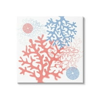 Stupell Industries Abstract Coral & Urchins Abstract Painting Gallery Wrapped Canvas Art Print Wall Art, 17 x 17