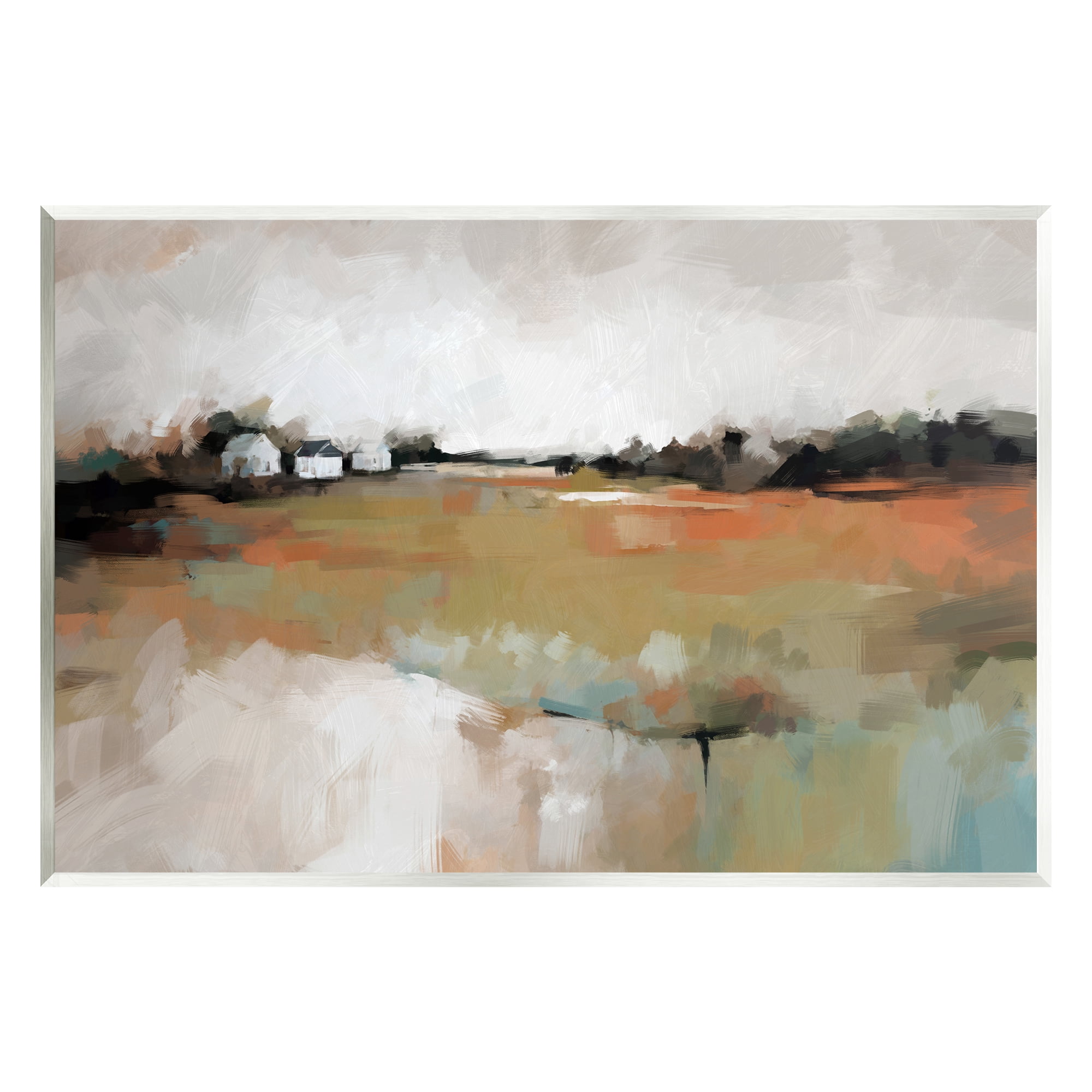 Stupell Industries Abstract Country Barns Landscape Landscape Painting Unframed Art Print Wall Art, 15 x 10