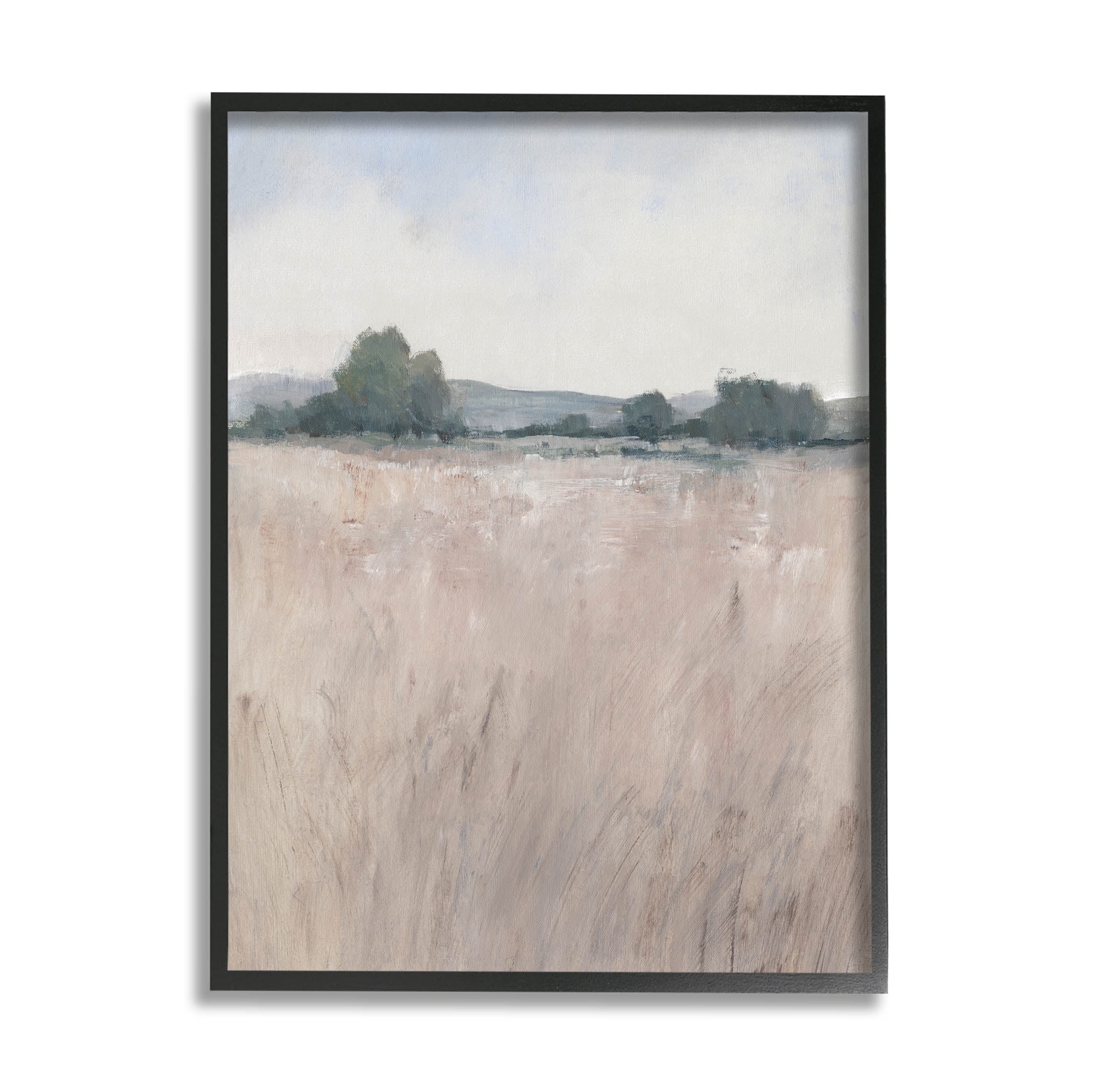 Stupell Industries Abstract Countryside Grassland Scenery Painting Black Framed Art Print Wall Art, Design by Tim OToole