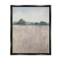 Stupell Industries Abstract Countryside Grassland Scenery Painting Jet Black Floating Framed Canvas Print Wall Art, Design by Tim OToole