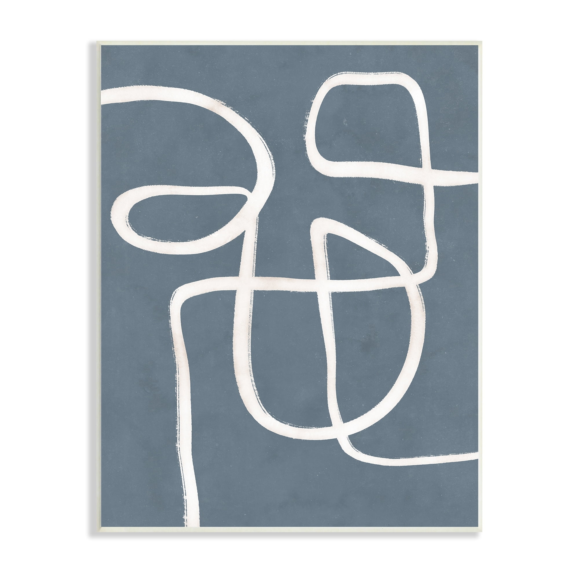 Stupell Industries Abstract Cursive Line Sketch Distressed Background,10 x 15, Design by Nina Blue