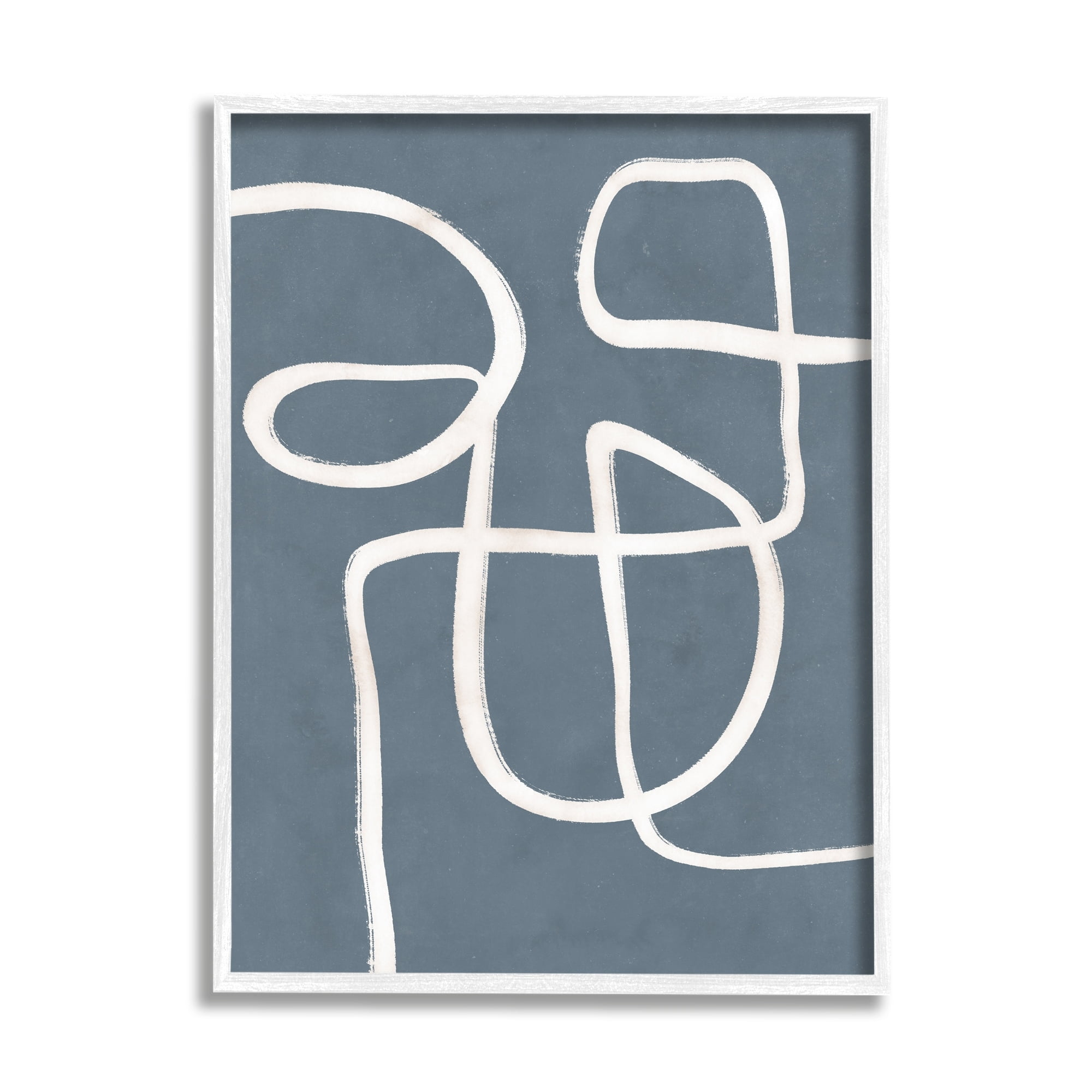 Stupell Industries Abstract Cursive Line Sketch Distressed Background,11 x 14, Design by Nina Blue