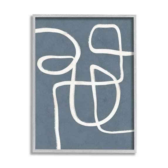 Stupell Industries Abstract Cursive Line Sketch Distressed Background,16 x 20, Design by Nina Blue
