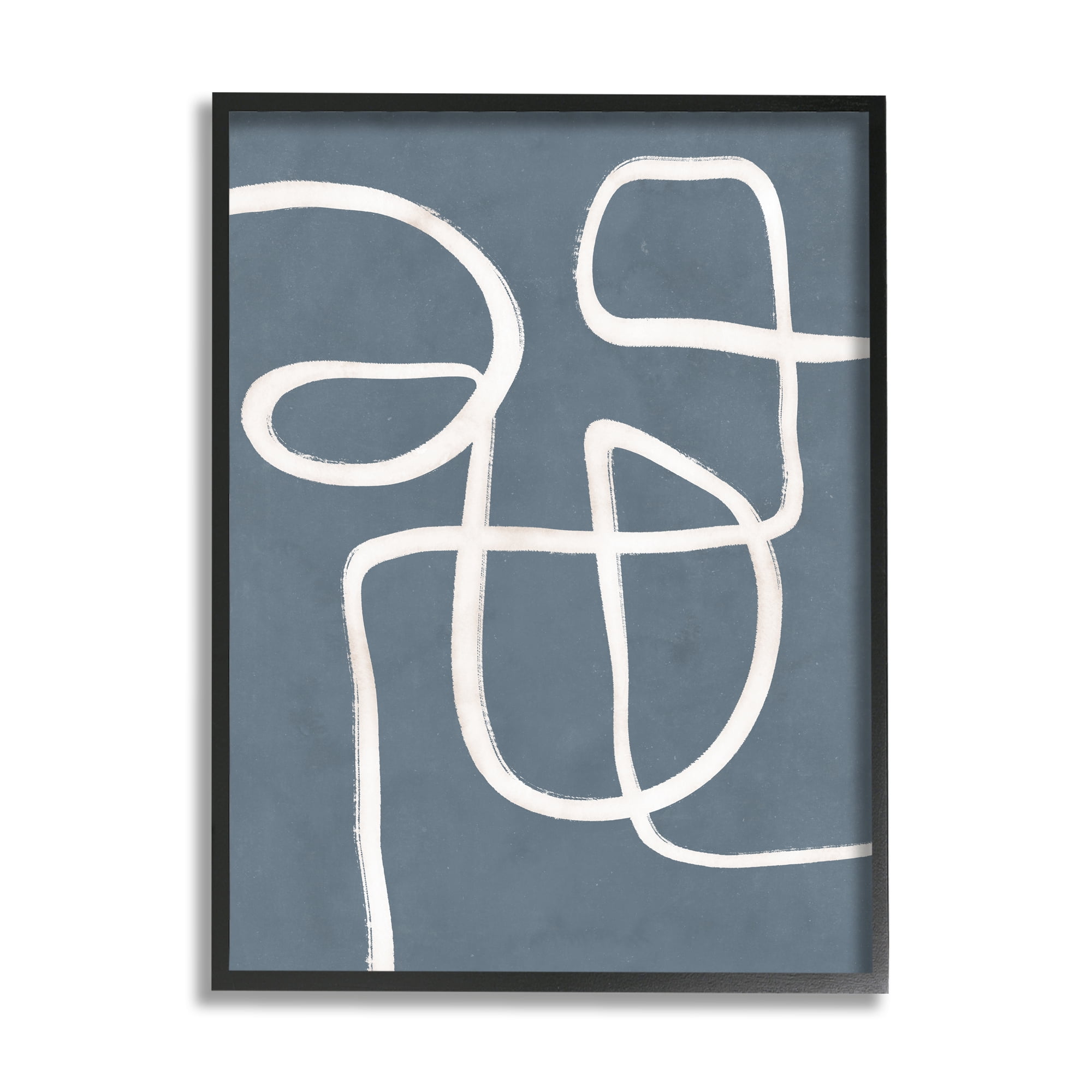 Stupell Industries Abstract Cursive Line Sketch Distressed Background,16 x 20, Design by Nina Blue