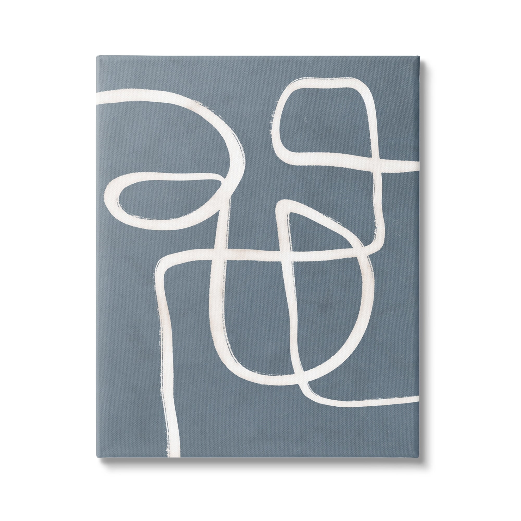 Stupell Industries Abstract Cursive Line Sketch Distressed Background,16 x 20, Design by Nina Blue