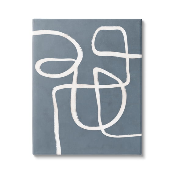 Stupell Industries Abstract Cursive Line Sketch Distressed Background,16 x 20, Design by Nina Blue