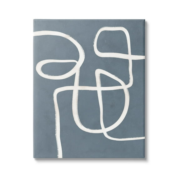 Stupell Industries Abstract Cursive Line Sketch Distressed Background,24 x 30, Design by Nina Blue