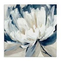 Stupell Industries Abstract Curving Petals Abstract Painting Wrapped Canvas Canvas Art Print Wall Art, 17 x 17